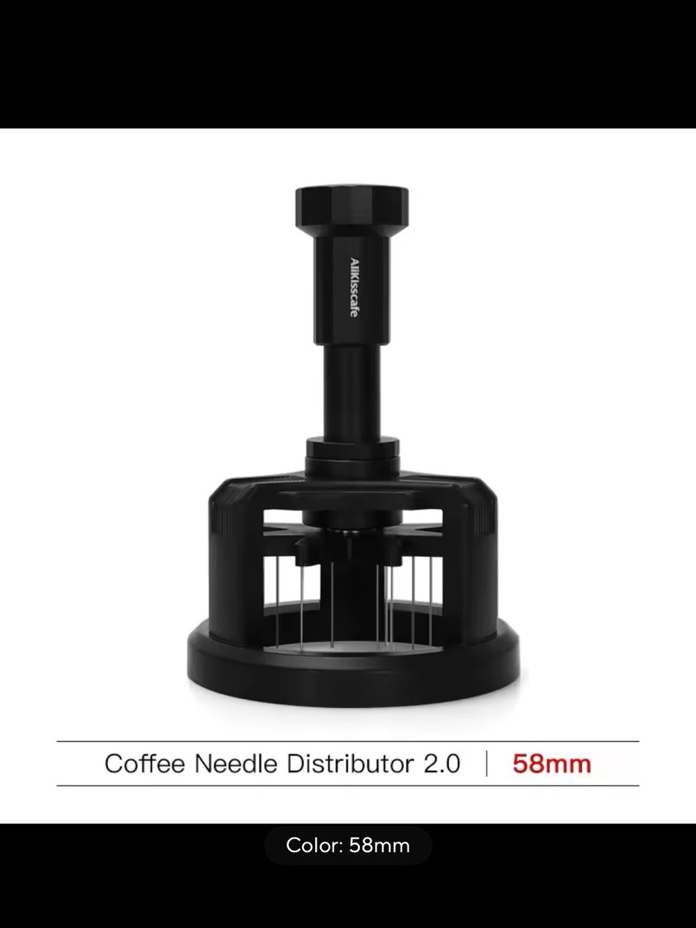 58mm AliKisscafe Coffee Espresso Needle Distributor Tool Grind Leveler Tamper